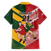 Australia-Tonga Rugby Pacific Custom Hawaiian Shirt The Kangaroos and Mate Ma'a Tonga LT9 - Polynesian Pride