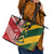 Australia-Tonga Rugby Pacific Custom Leather Tote Bag The Kangaroos and Mate Ma'a Tonga