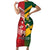 Australia-Tonga Rugby Pacific Custom Short Sleeve Bodycon Dress The Kangaroos and Mate Ma'a Tonga