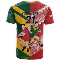 Australia-Tonga Rugby Pacific Custom T Shirt The Kangaroos and Mate Ma'a Tonga LT9 - Polynesian Pride