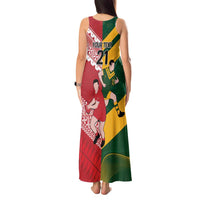 Australia-Tonga Rugby Pacific Custom Tank Maxi Dress The Kangaroos and Mate Ma'a Tonga LT9 - Polynesian Pride