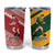 Australia-Tonga Rugby Pacific Custom Tumbler Cup The Kangaroos and Mate Ma'a Tonga