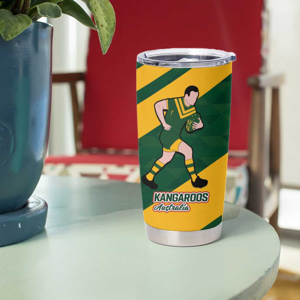 Australia-Tonga Rugby Pacific Custom Tumbler Cup The Kangaroos and Mate Ma'a Tonga LT9 - Polynesian Pride