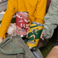Australia-Tonga Rugby Pacific Custom Tumbler Cup The Kangaroos and Mate Ma'a Tonga LT9 - Polynesian Pride