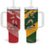 Australia-Tonga Rugby Pacific Custom Tumbler With Handle The Kangaroos and Mate Ma'a Tonga