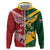 Australia-Tonga Rugby Pacific Custom Zip Hoodie The Kangaroos and Mate Ma'a Tonga