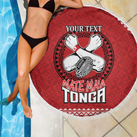 Tonga Rugby XIII Custom Beach Blanket Mate Ma'a Tonga with Ngatu Pattern LT9 - Polynesian Pride