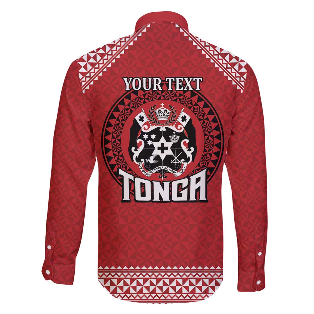 Tonga Rugby XIII Custom Family Matching Long Sleeve Bodycon Dress and Hawaiian Shirt Mate Ma'a Tonga with Ngatu Pattern