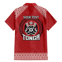 Tonga Rugby XIII Custom Family Matching Mermaid Dress and Hawaiian Shirt Mate Ma'a Tonga with Ngatu Pattern