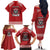 Tonga Rugby XIII Custom Family Matching Off The Shoulder Long Sleeve Dress and Hawaiian Shirt Mate Ma'a Tonga with Ngatu Pattern