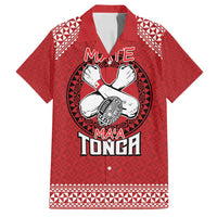 Tonga Rugby XIII Custom Family Matching Puletasi and Hawaiian Shirt Mate Ma'a Tonga with Ngatu Pattern