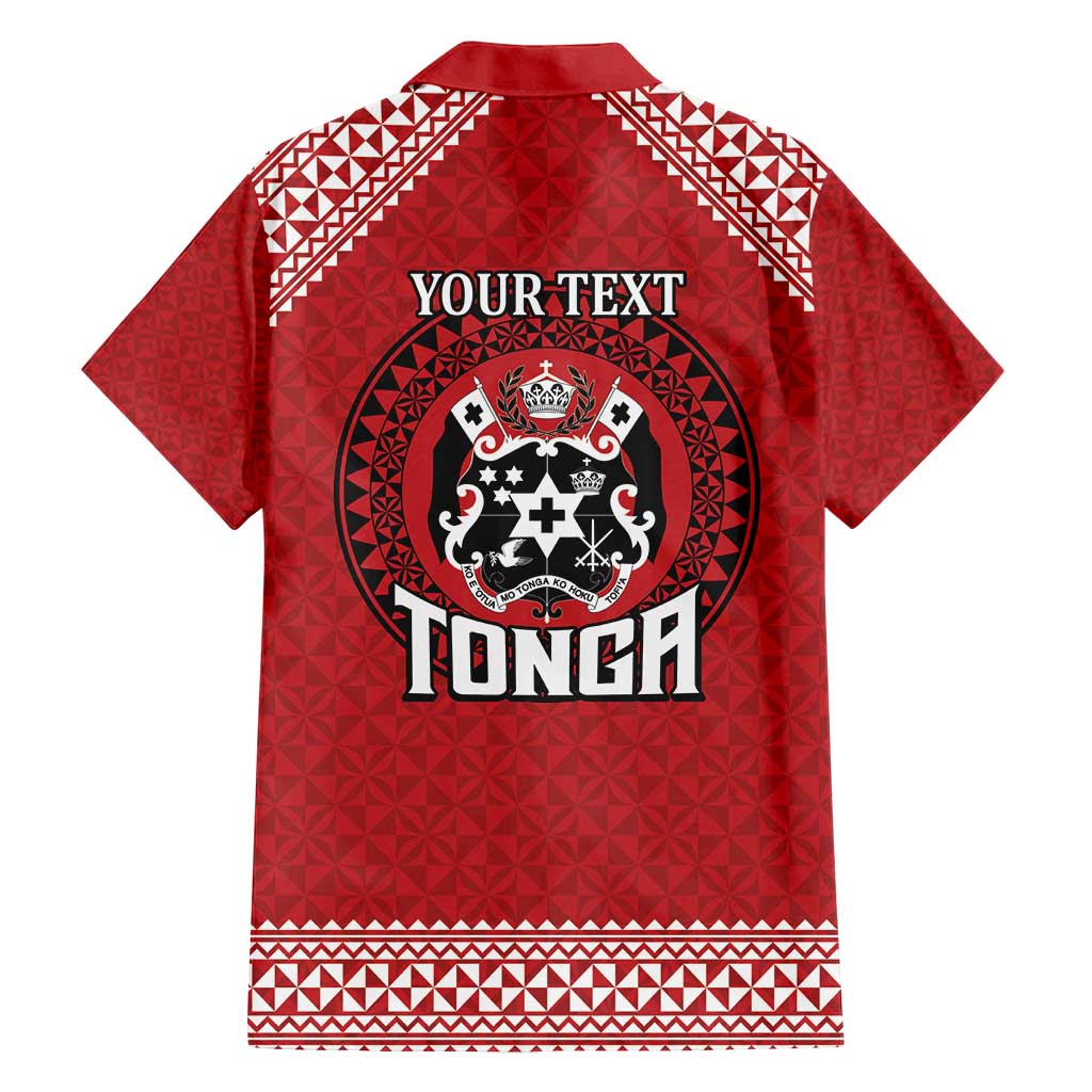 Tonga Rugby XIII Custom Family Matching Puletasi and Hawaiian Shirt Mate Ma'a Tonga with Ngatu Pattern