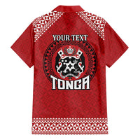 Tonga Rugby XIII Custom Family Matching Tank Maxi Dress and Hawaiian Shirt Mate Ma'a Tonga with Ngatu Pattern