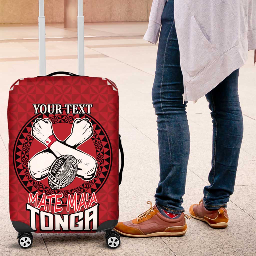 Tonga Rugby XIII Custom Luggage Cover Mate Ma'a Tonga with Ngatu Pattern