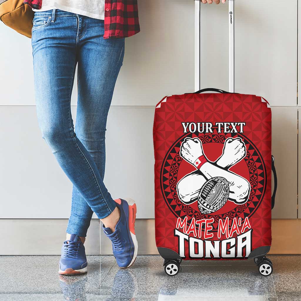 Tonga Rugby XIII Custom Luggage Cover Mate Ma'a Tonga with Ngatu Pattern