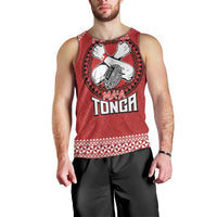 Tonga Rugby XIII Custom Men Tank Top Mate Ma'a Tonga with Ngatu Pattern LT9 - Polynesian Pride