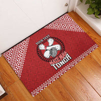 Tonga Rugby XIII Custom Rubber Doormat Mate Ma'a Tonga with Ngatu Pattern LT9 - Polynesian Pride