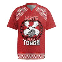 Tonga Rugby XIII Custom Rugby Jersey Mate Ma'a Tonga with Ngatu Pattern LT9 Red - Polynesian Pride
