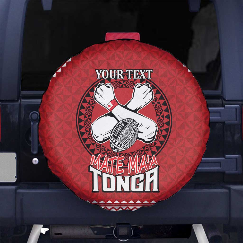 Tonga Rugby XIII Custom Spare Tire Cover Mate Ma'a Tonga with Ngatu Pattern LT9 - Polynesian Pride