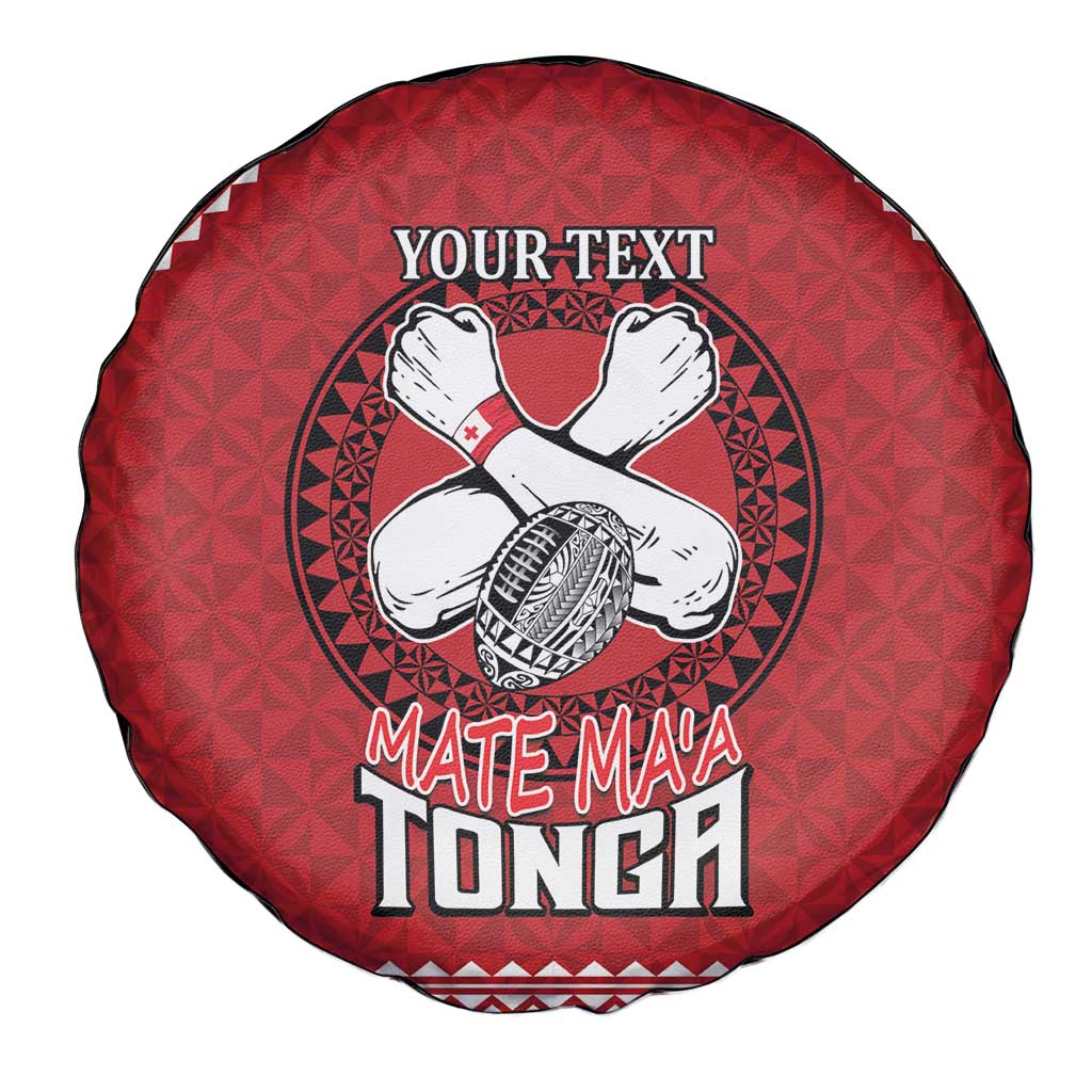 Tonga Rugby XIII Custom Spare Tire Cover Mate Ma'a Tonga with Ngatu Pattern LT9 - Polynesian Pride