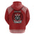 Tonga Rugby XIII Custom Zip Hoodie Mate Ma'a Tonga with Ngatu Pattern