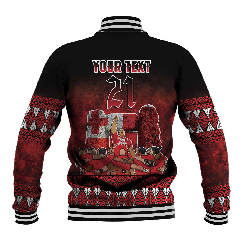 Custom Tonga 676 Haamonga a Maui Baseball Jacket Tongan Sipi Tau Unique Dance LT9 - Polynesian Pride