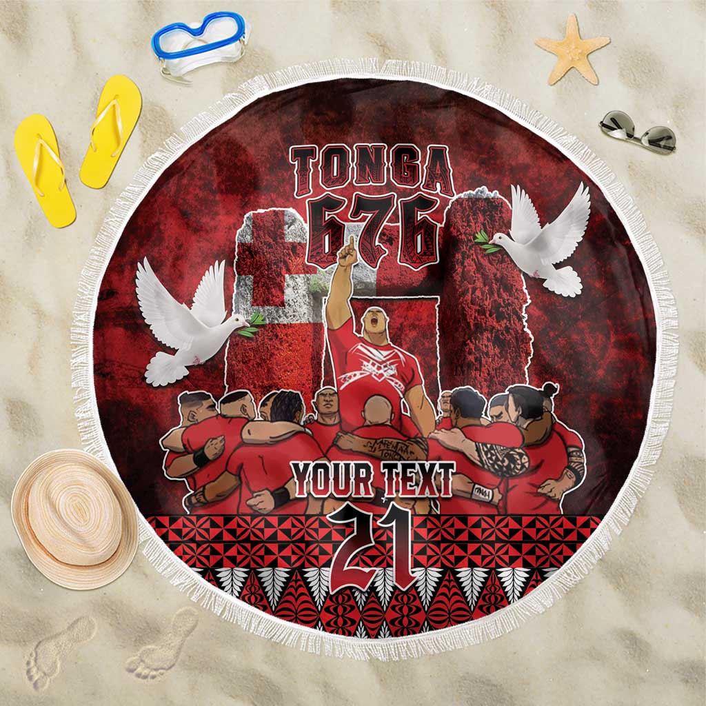 Custom Tonga 676 Haamonga a Maui Beach Blanket Tongan Sipi Tau Unique Dance LT9 One Size 150cm Red - Polynesian Pride