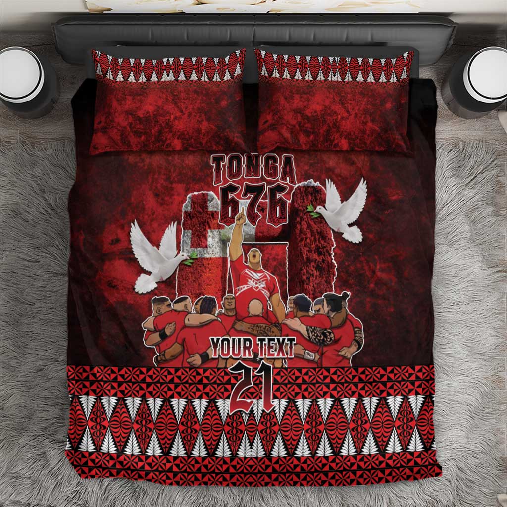 Custom Tonga 676 Haʻamonga ʻa Maui Bedding Set Tongan Sipi Tau Unique Dance