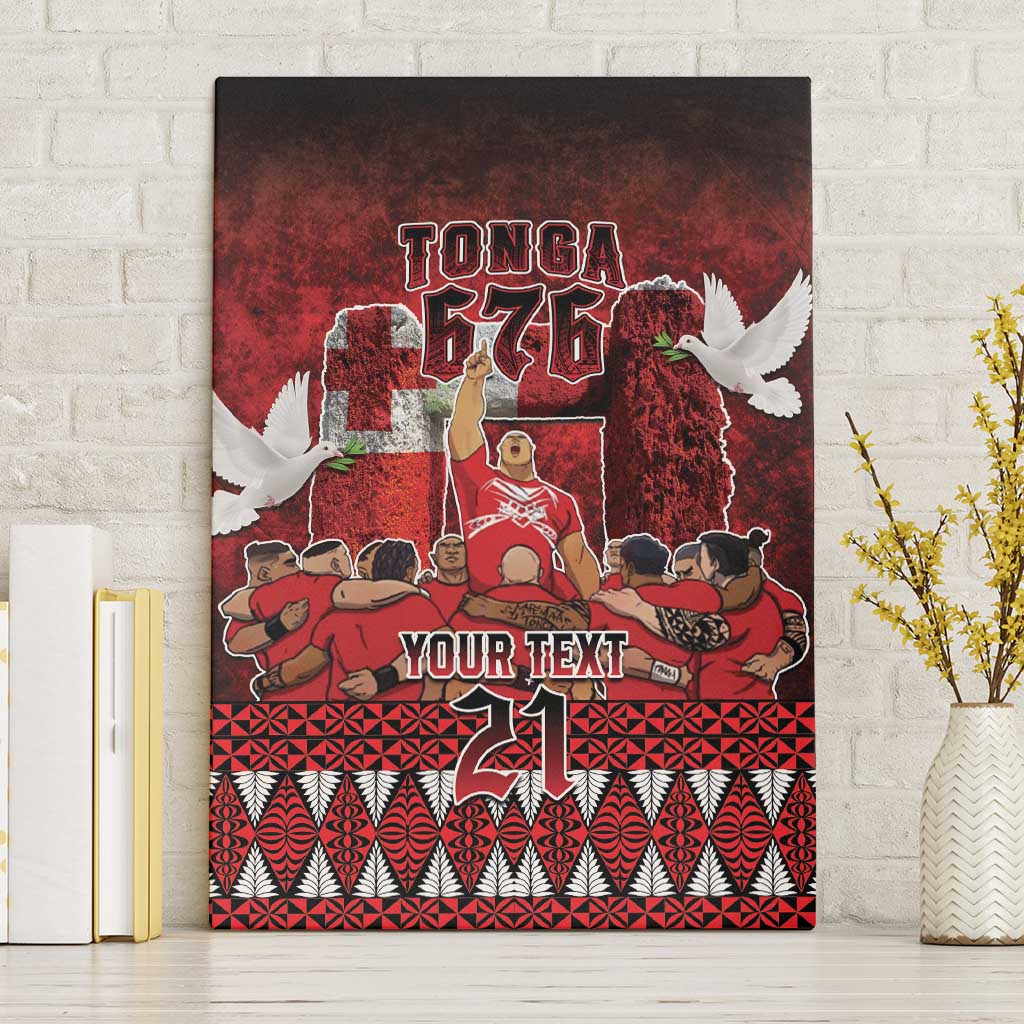 Custom Tonga 676 Haamonga a Maui Canvas Wall Art Tongan Sipi Tau Unique Dance LT9 Without Frame Red - Polynesian Pride