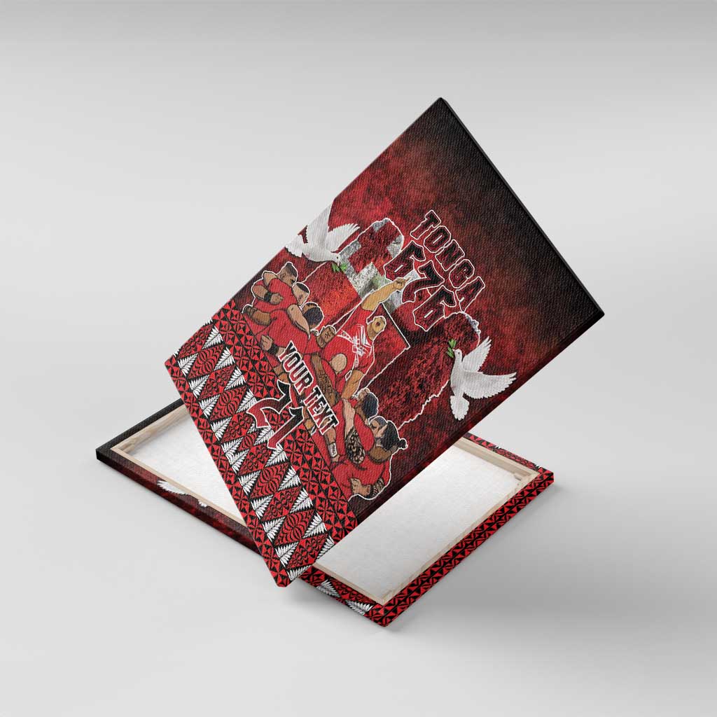 Custom Tonga 676 Haamonga a Maui Canvas Wall Art Tongan Sipi Tau Unique Dance LT9 With Frame Red - Polynesian Pride