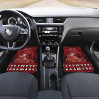 Custom Tonga 676 Haamonga a Maui Car Mats Tongan Sipi Tau Unique Dance LT9 Set 2pcs - Front Red - Polynesian Pride