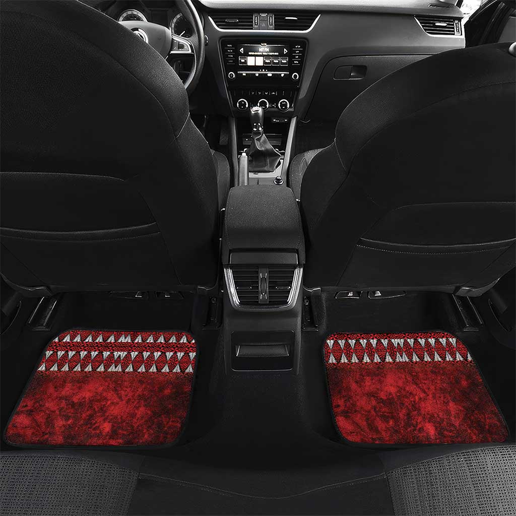 Custom Tonga 676 Haamonga a Maui Car Mats Tongan Sipi Tau Unique Dance LT9 Set 2pcs - Back Red - Polynesian Pride