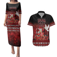 Custom Tonga 676 Haʻamonga ʻa Maui Couples Matching Puletasi and Hawaiian Shirt Tongan Sipi Tau Unique Dance