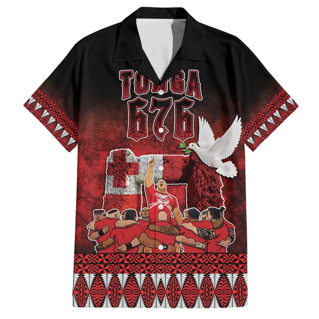 Custom Tonga 676 Haamonga a Maui Hawaiian Shirt Tongan Sipi Tau Unique Dance LT9 Red - Polynesian Pride