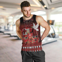 Custom Tonga 676 Haamonga a Maui Men Tank Top Tongan Sipi Tau Unique Dance LT9 Red - Polynesian Pride