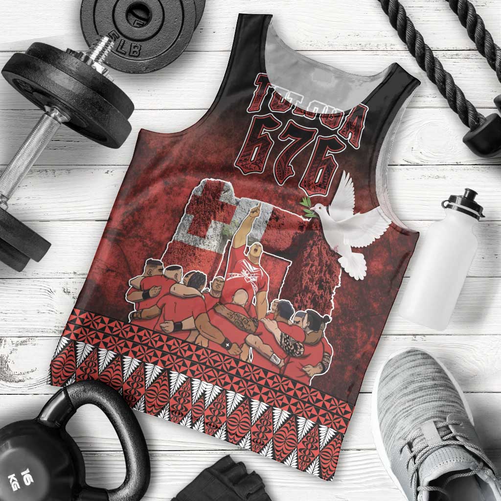 Custom Tonga 676 Haamonga a Maui Men Tank Top Tongan Sipi Tau Unique Dance LT9 - Polynesian Pride
