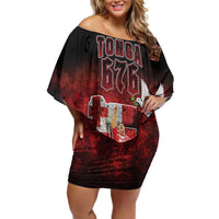 Custom Tonga 676 Haamonga a Maui Off Shoulder Short Dress Tongan Sipi Tau Unique Dance LT9 Women Red - Polynesian Pride