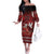 Custom Tonga 676 Haʻamonga ʻa Maui Off The Shoulder Long Sleeve Dress Tongan Sipi Tau Unique Dance