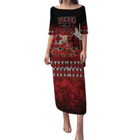 Custom Tonga 676 Haamonga a Maui Puletasi Tongan Sipi Tau Unique Dance LT9 Long Dress Red - Polynesian Pride
