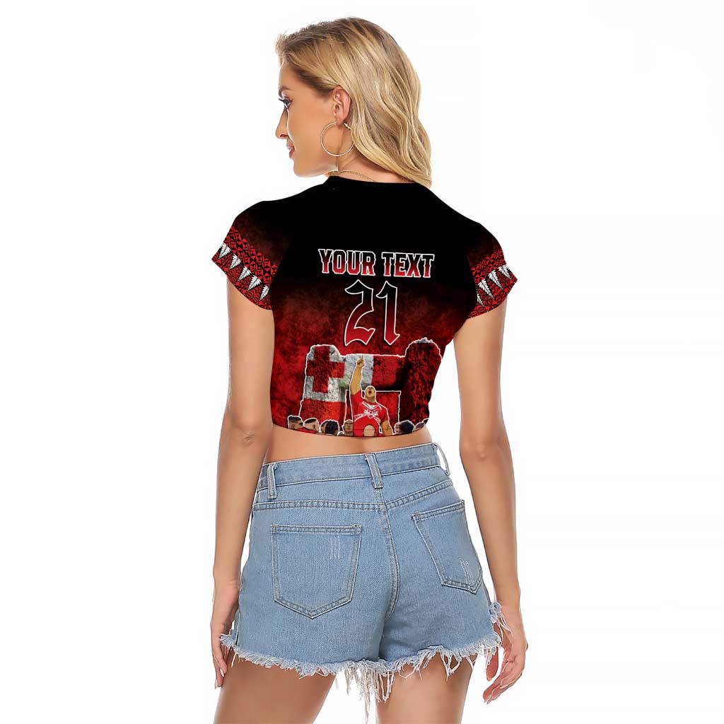 Custom Tonga 676 Haamonga a Maui Raglan Cropped T Shirt Tongan Sipi Tau Unique Dance LT9 - Polynesian Pride