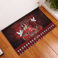 Custom Tonga 676 Haamonga a Maui Rubber Doormat Tongan Sipi Tau Unique Dance LT9 - Polynesian Pride