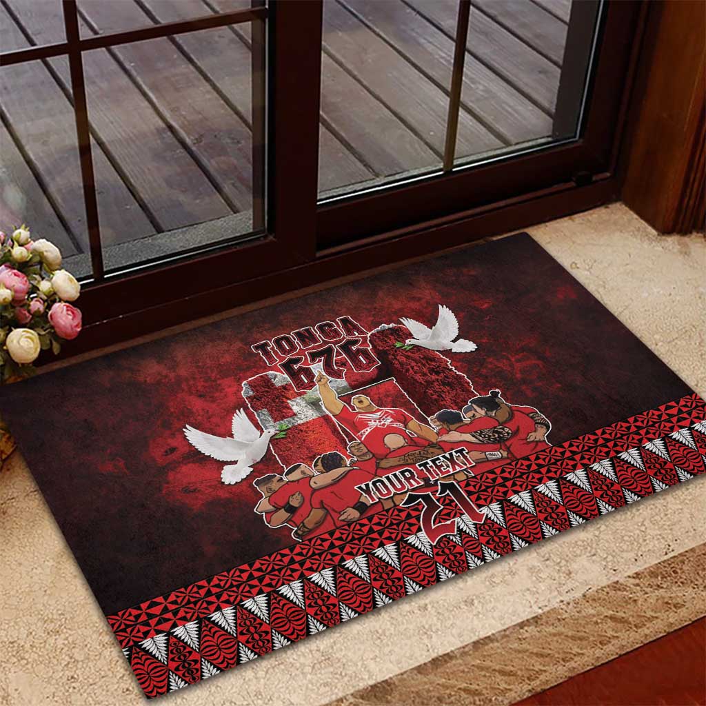 Custom Tonga 676 Haamonga a Maui Rubber Doormat Tongan Sipi Tau Unique Dance LT9 - Polynesian Pride