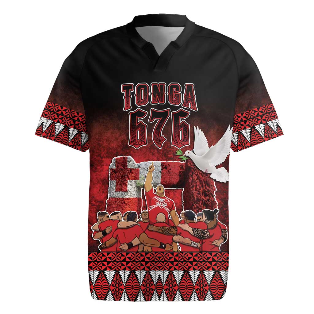 Custom Tonga 676 Haamonga a Maui Rugby Jersey Tongan Sipi Tau Unique Dance LT9 Red - Polynesian Pride