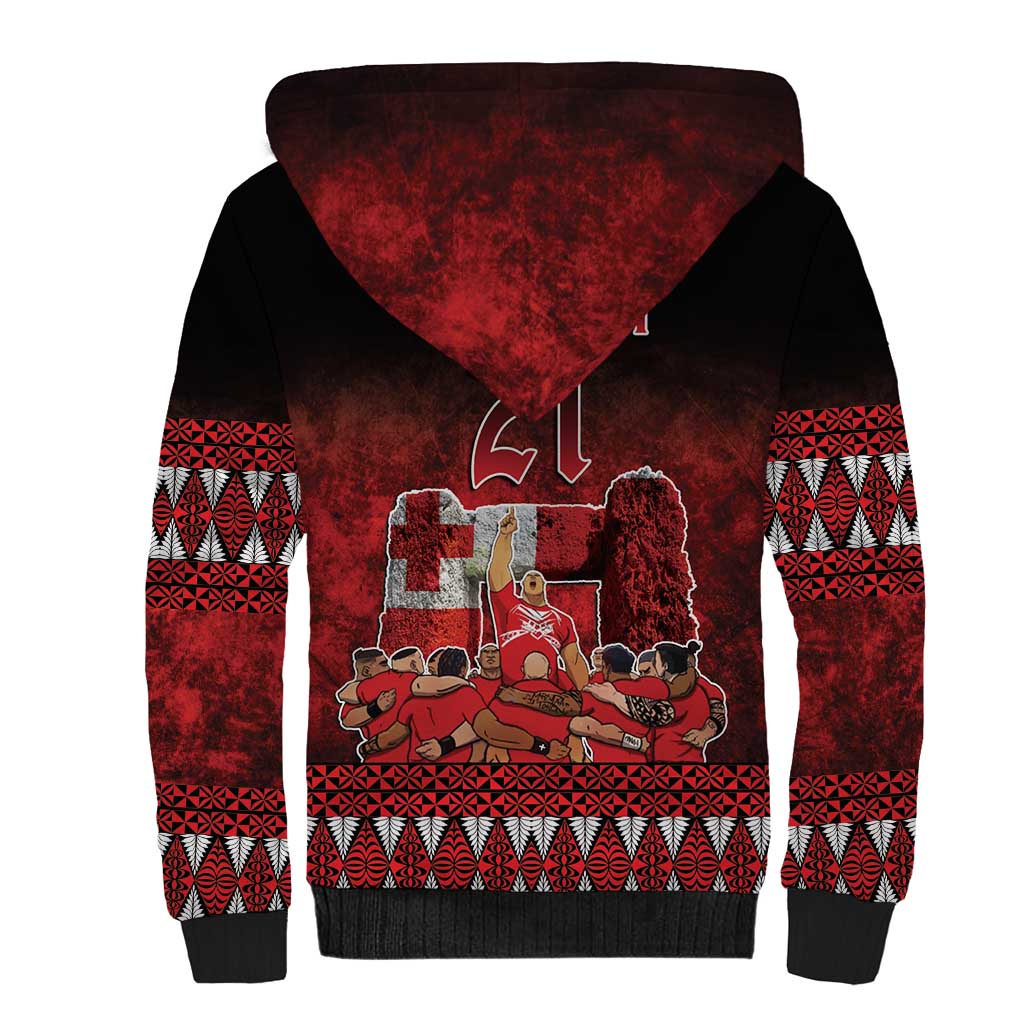 Custom Tonga 676 Haamonga a Maui Sherpa Hoodie Tongan Sipi Tau Unique Dance LT9 - Polynesian Pride