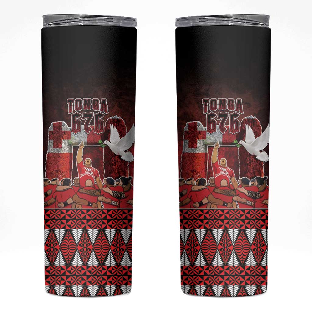 Custom Tonga 676 Haʻamonga ʻa Maui Skinny Tumbler Tongan Sipi Tau Unique Dance