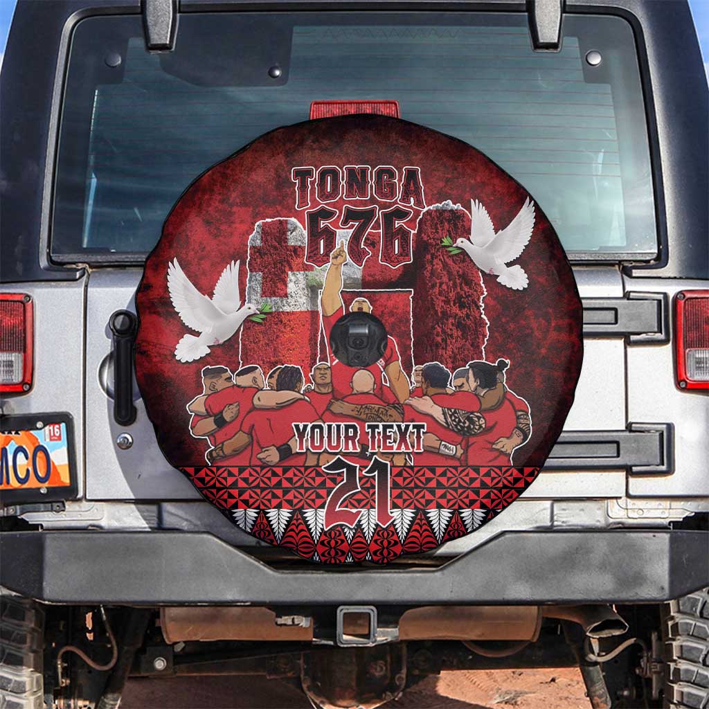 Custom Tonga 676 Haamonga a Maui Spare Tire Cover Tongan Sipi Tau Unique Dance LT9 Red - Polynesian Pride