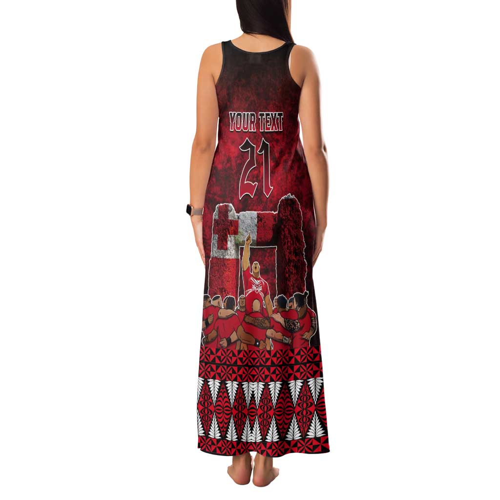 Custom Tonga 676 Haamonga a Maui Tank Maxi Dress Tongan Sipi Tau Unique Dance LT9 - Polynesian Pride