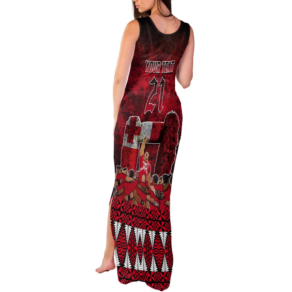 Custom Tonga 676 Haamonga a Maui Tank Maxi Dress Tongan Sipi Tau Unique Dance LT9 - Polynesian Pride