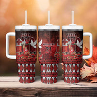 Custom Tonga 676 Haamonga a Maui Tumbler With Handle Tongan Sipi Tau Unique Dance LT9 - Polynesian Pride