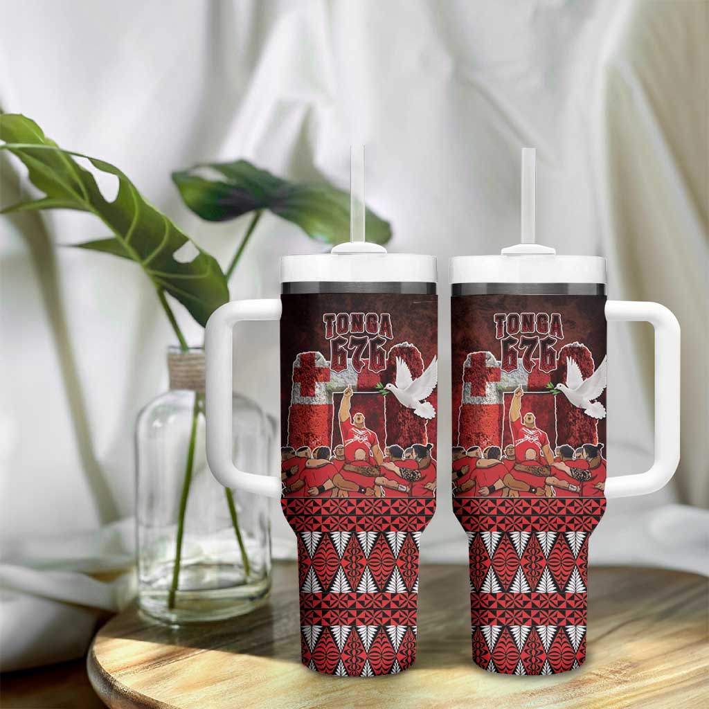 Custom Tonga 676 Haamonga a Maui Tumbler With Handle Tongan Sipi Tau Unique Dance LT9 - Polynesian Pride